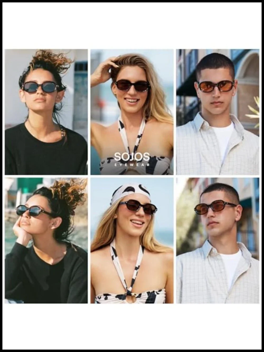 Retro Trendy Oval Round Polarized Sunglasses with UV400 Protection